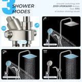 Dual Shower Head Combo 8'' High Pressure Rain Shower Head with Handheld Spray 6+1 Spray Settings Handheld
