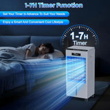 Evaporative Cooler with 8L Tank, 3-in-1 Cooling Fan, 3 Modes 3 Speeds