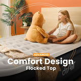 Queen Air Mattress with Built-in Pump, 18" Raised Blow Up Bed, 800 lbs Max