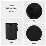 Black PU Leather Foldable Car Trash Bin With Hanging Clip And Waterproof
