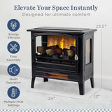 Infrared Electric Fireplace Heater - Black, WiFi/ Alexa Enabled, With Remote