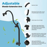 Upgraded 13'' Shower Head Combo, High Pressure 5 Spray Rainfall Showerhead, 10 Spray Mode Handheld,