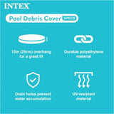 Outdoor round swimming pool set with metal frame, silver color, rust-resistant