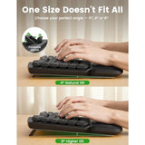 Wireless Keyboard and Mouse Combo, MA41 30dB Quiet Ergonomic Wave Keyboard Set