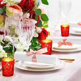 50 Pcs Votive Candle Holders Bulk Glass Votive Candle Holder for Table