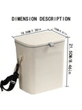Leakproof Car Trash Can With Lid Hanging Garbage Bin For Sedan SUV MPV Truck