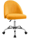 Furniwell Office Chair Armless Cute Desk Chair Modern Adjustable Swivel Vanity Task Computer Chair Home