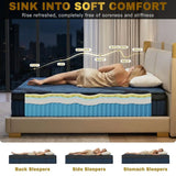 14 Inch King Mattress Hybrid Memory Foam Mattress, Pressure Relief