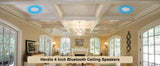Herdio 4 Inch Flush Mount Two-way Stereo Ceiling Bluetooth Speaker For Indoor And Outdoor