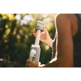 Go Series Glass Water Filter Bottle Made from Hand-Blown Glass with Silicone Sleeve