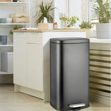8 Gallon / 30L Step Trash Can, Stainless Steel Garbage Bin Removable