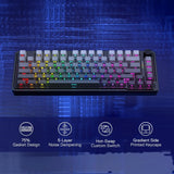Redragon K673 GB 75% Wireless Gasket RGB 3-Modes 81 Keys Gaming Mechanical Hot-Swap Socket Keyboard