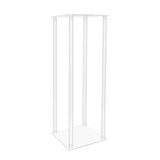 10Pcs Acrylic Vase Wedding Flower Stands Set, 23.6"H Clear Column Rack Geometric Display Stand