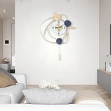 Wall Clock 27.95" Large Metal Hanging Clocks Silent Modern Art Home Décor