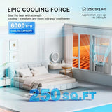Smart 6000 BTU Window Air Conditioner with WiFi, Remote amp App Control