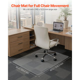 SucceBuy Chair Mat Plastic Floor Protector Rug with Studded Non-Slip