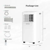 Smart 10000 BTU Portable AC with Remote 3-in-1 Cooler, Dehumidifier & Fan