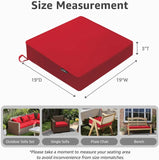 Outdoor Chair Cushions 19x19x3 Inch, Thick Seat Pads for Patio Furniture with Handle