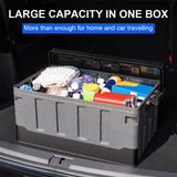 60L Car Trunk Storage Box Large Capacity Outdoor Camping Storage Box Car Trunk Sorting Box for SUV Cars Stowing Tidying