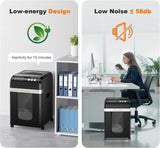 200-Sheet Auto Feed Paper Shredder, 60 Minutes Nonstop Heavy Duty Shredders