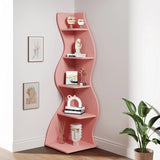 Tribesigns Corner Shelf, Modern 5-Tier Wall Corner Bookshelf, Stylish