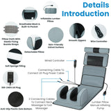 Foldable Electric Massage Mat with Heat Timer Foot for Home Office Use