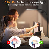 LED Desk Lamp with Clamp, 3000K Warm White, 11 Brightness Levels