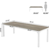 78.7 Inches Extra Long Computer Desk 2 Person Desk, Double Long Desk