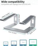 Aluminum Laptop Stand with Ergonomic 6-Inch Elevation for Desk, Compatible