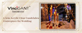 16PCS Clear Candle Holder for Wedding Christmas Party