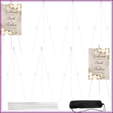 8 PCS 65 Inch Adjustable Metal Easel Stand for Wedding Sign Display, Portable Folding Easel