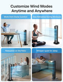 30 Inch Oscillating Tower Fan with 3 Speed Settings and Auto-off Timer
