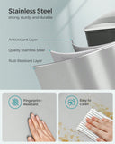 Slim Trash Can, 13-Gallon Garbage Can For Narrow Spaces With Soft-Close Lid