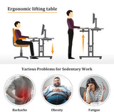 Small Standing Desk with Wheels, Mobile Stand Up Desk, Portable Standing Table