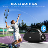 W-KING 330W Peak Wireless Boom Box Large Bluetooth Speaker 7.5", Outdoor