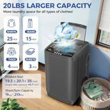 Portable washing machine for apartment/dorm/RV use, ABS plastic body, white