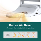 AQUATIZ Smart Bidet Clip-On Toilet Seat, Electric Bidet for Existing Toilet with Warm Water,Drye