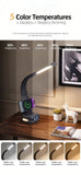 Eye-Care Reading Desk Lamp w/ Soft Night Light 15W Wireless Fast Charging