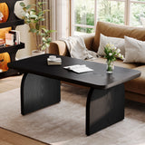 Tribesigns Farmhouse Rectangular Coffee Table, 47.24-Inch w/ Sturdy Base