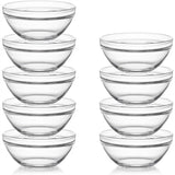 Small Glass Bowls Set 5 oz Prep Bowls for Cooking Dessert Ice Cream 9 Pack