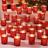 50 Pcs Votive Candle Holders Bulk Glass Votive Candle Holder for Table