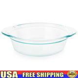 Deep Round Glass Baking Dish 9.5 Inch Oven Safe Tempered Glass Bakeware
