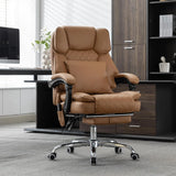 Heated Kneading Massage Executive Office Chair 90-135° Reclining Footrest
