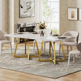 Tribesigns Square Dining Table for 4, 31.5" Industrial Dinner Table with Metal Base