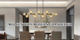 Mid Century Modern Chandelier 16-Lights Sputnik Chandelier 54in Chandelies