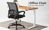 PayLessHere Black Mesh Office Chair Adjustable Lumbar Support Armrest