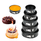 Removable Bottom Kitchen Accessories Carbon Steel Cakes Molds Round Cake Pan