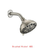 High-Pressure 6-Setting 4" Adjustable Shower Head - Clog-Proof Design