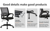 PayLessHere Black Mesh Office Chair Adjustable Lumbar Support Armrest