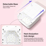 UV LED Nail Lamp Cordless 72W Portable Nail Dryer Light Rechargeable UV Light for Gel Nails Polish/AcrylicFast